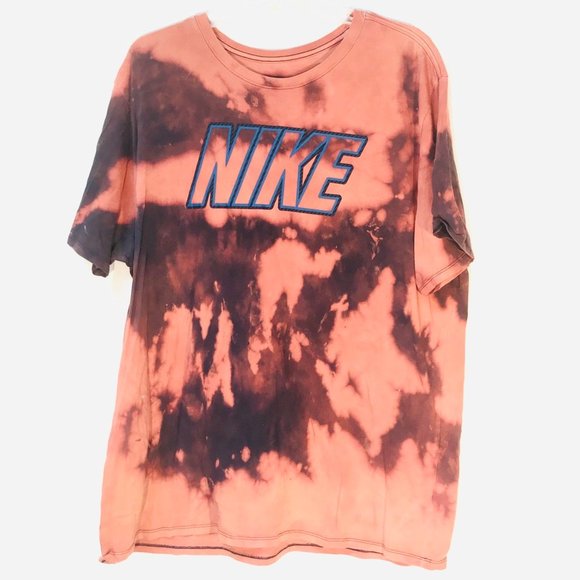 Nike Other - NIKE Custom T Shirt Blue Tie Dye 2XL Acid Washed